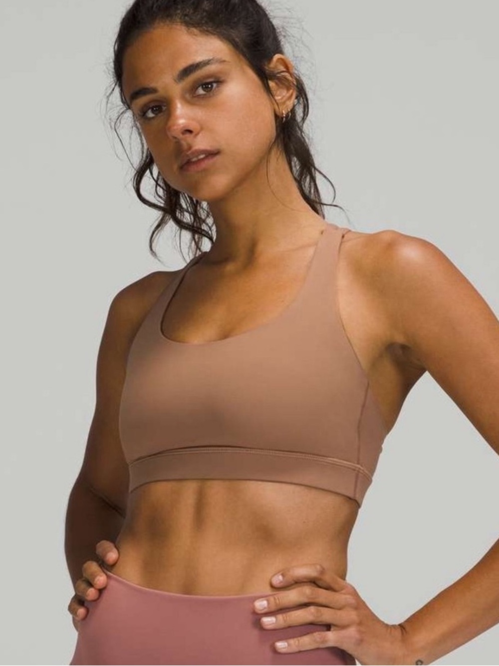 Lululemon Energy Sports Bra *Medium Support, B-D Cups Tan Size 8 - Picture 1 of 4